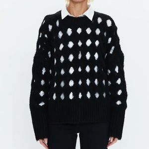 PISTOLA DARYA OPEN KNIT PULLOVER SWEATER - MIDNIGHT